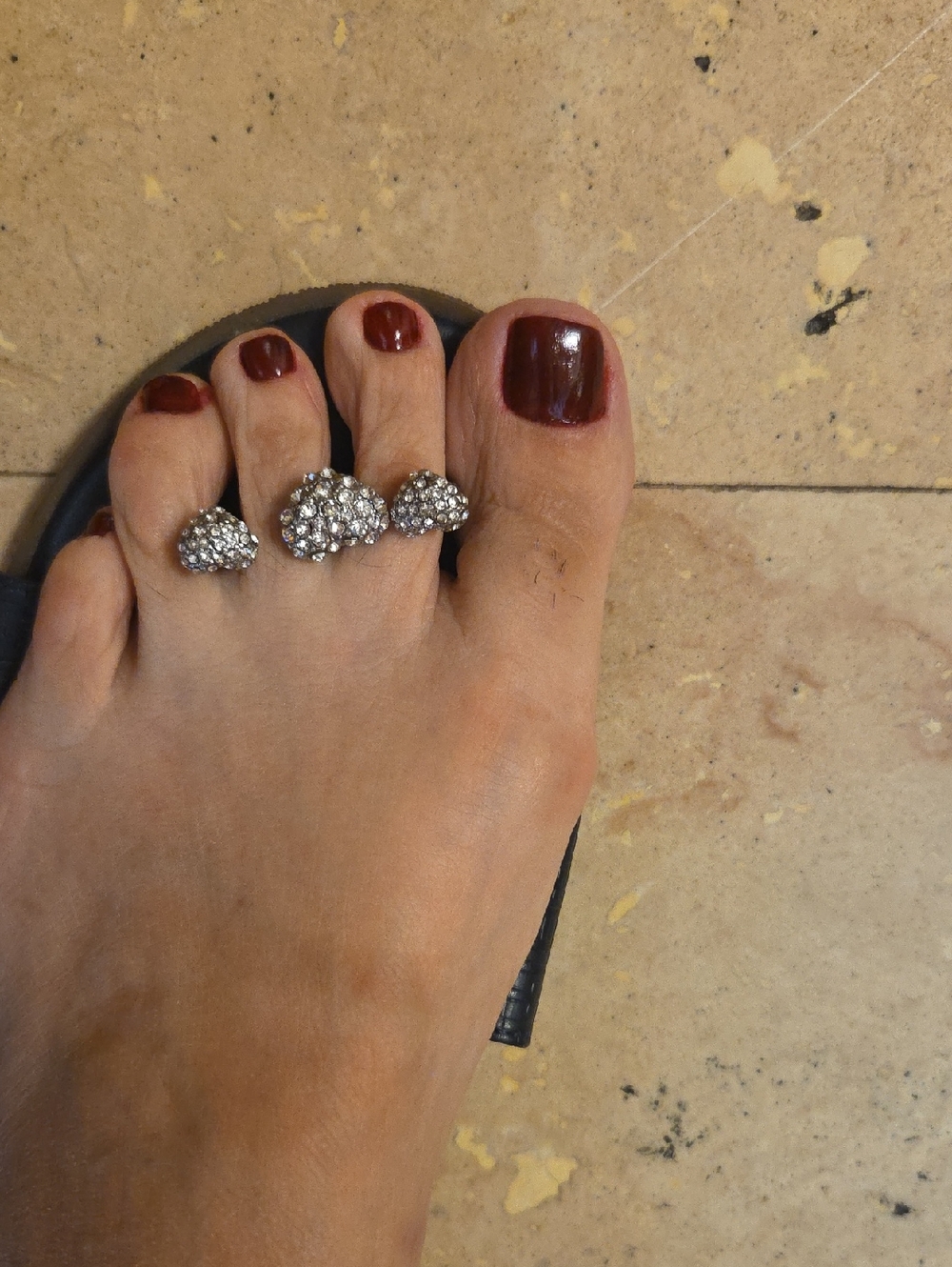 Crystal Toe Ring Set - Silver Sparkle